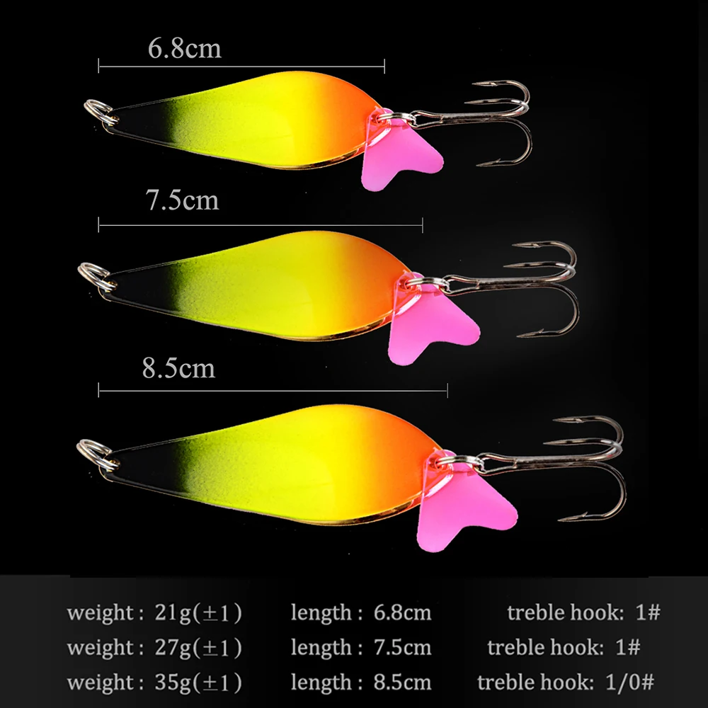 FTK 27g 35g señuelo de pesca Spinner cebo trucha doble cuchara señuelo Shads Wobblers Jigging cebo duro para Lucio pesca de carpa - imagen 2