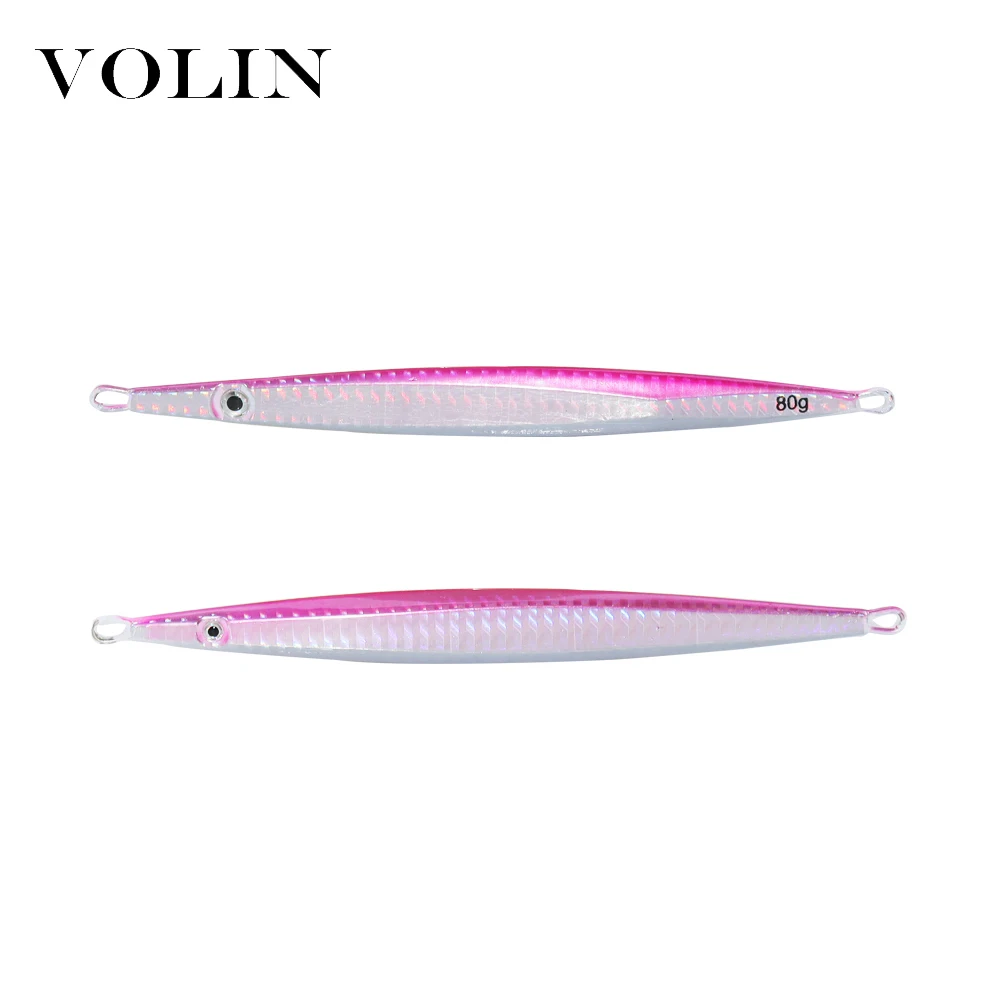 VOLIN-señuelo de Metal para pesca de Jigging lento, 1 unidad, 80g, 100g, 120g, 150g, 200g, 300g, 400g, cebo Artificial - imagen 3