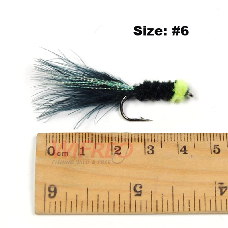 Wifreo-cebos de pesca con mosca de sanguijuela, cebos de pesca de trucha, Flashabou, 10 Uds. - imagen 2