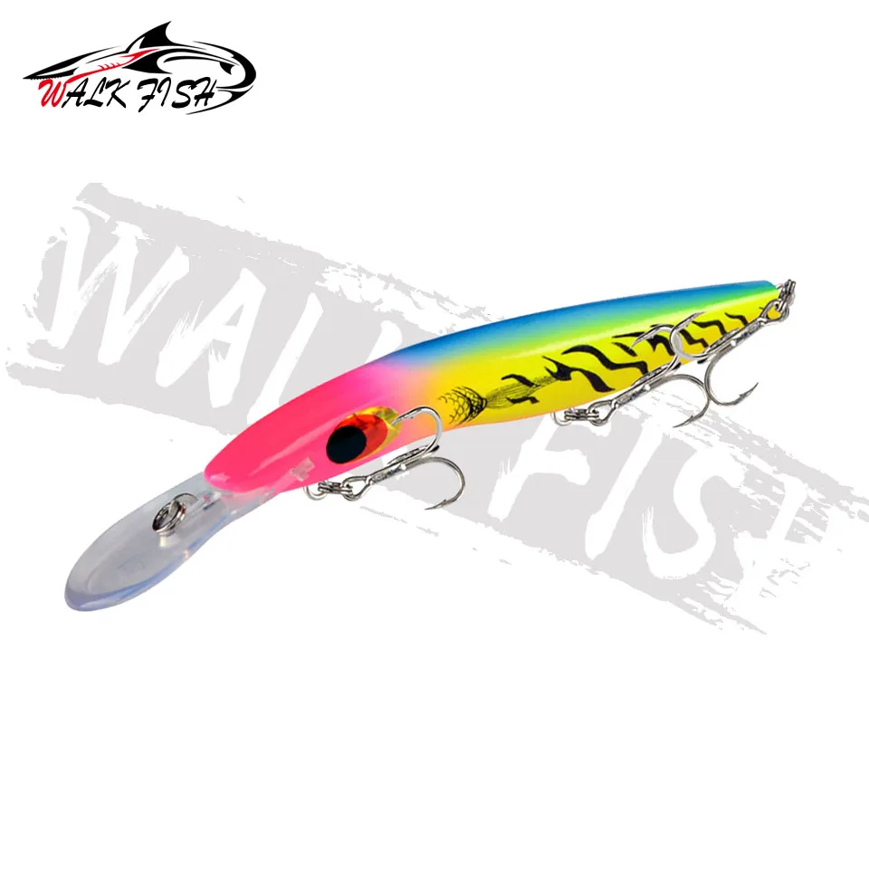 WALK FISH-Señuelos de Pesca de 16cm, anzuelos de Pesca de 26g para buceo profundo, 8M + Crankabits duros, Wobblers, aparejos de Pesca de calidad, 1 unidad - imagen 2