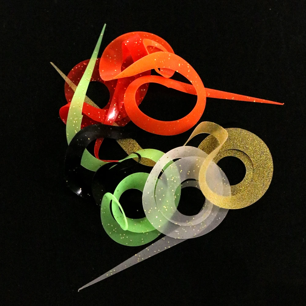 Bimoo, 10 Uds., faldas de deriva de silicona, Material de atado de moscas, pesca en el mar, Spinnerbait, remolque, Buzzbait, señuelos deslizantes de goma - imagen 3