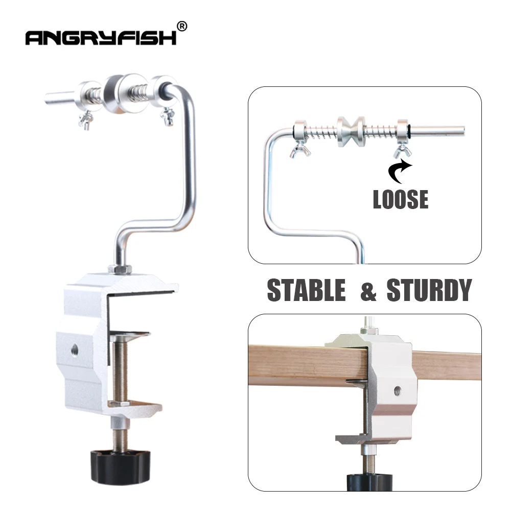 Angryfish-carrete de pesca con abrazadera, carrete de línea, sistema de carrete, enrollador de línea de pesca curvado - imagen 3