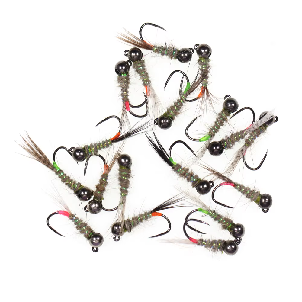 ICERIO Perdigones Ninfa sin barbilla Bead Head #12 #14 #16 - imagen 4