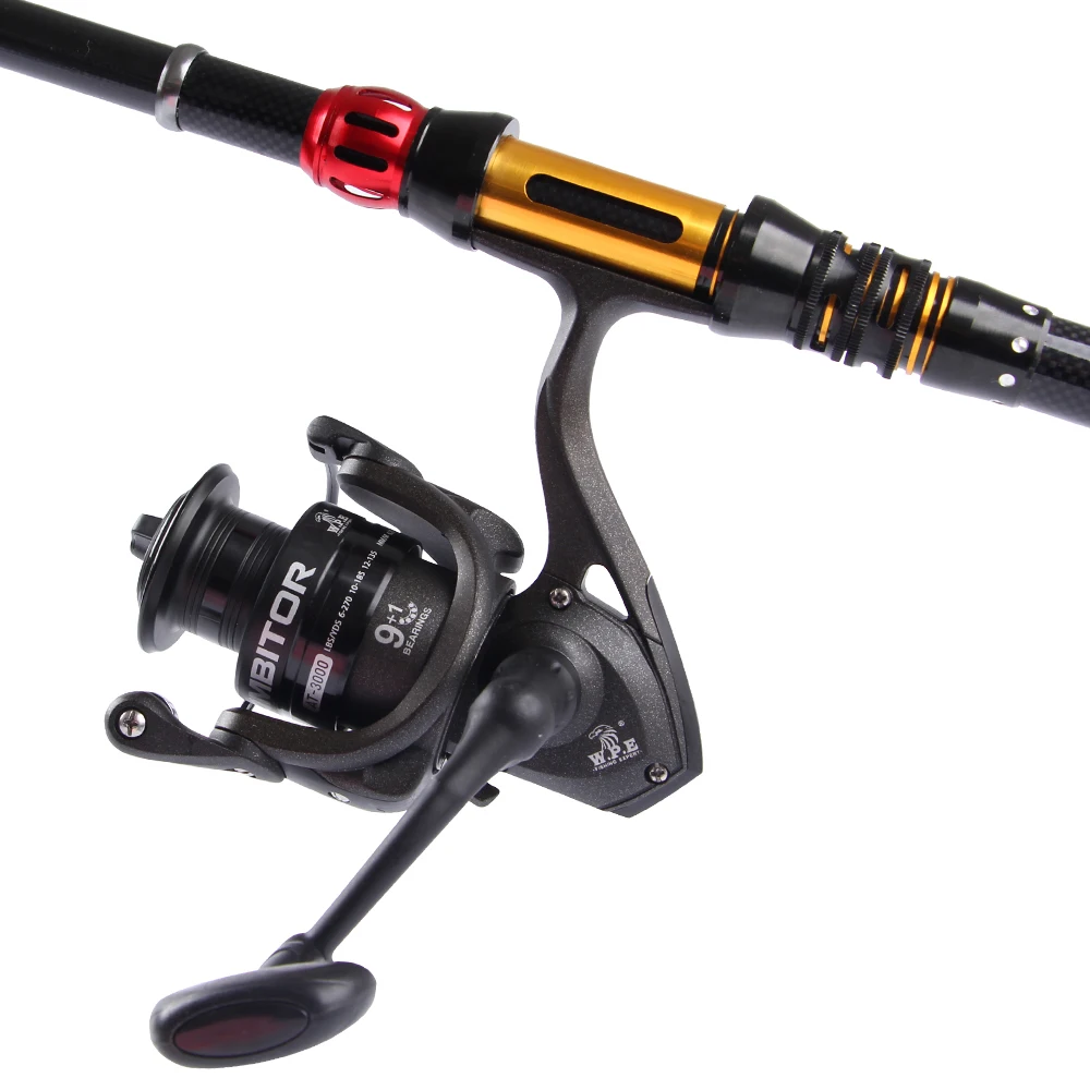 W.P.E-carrete de pesca giratorio AMBITOR 9 + 1, rodamientos de bolas, Serie 2000-5000, 5,1: 1, mango izquierdo y derecho de alta velocidad, intercambiables - imagen 3