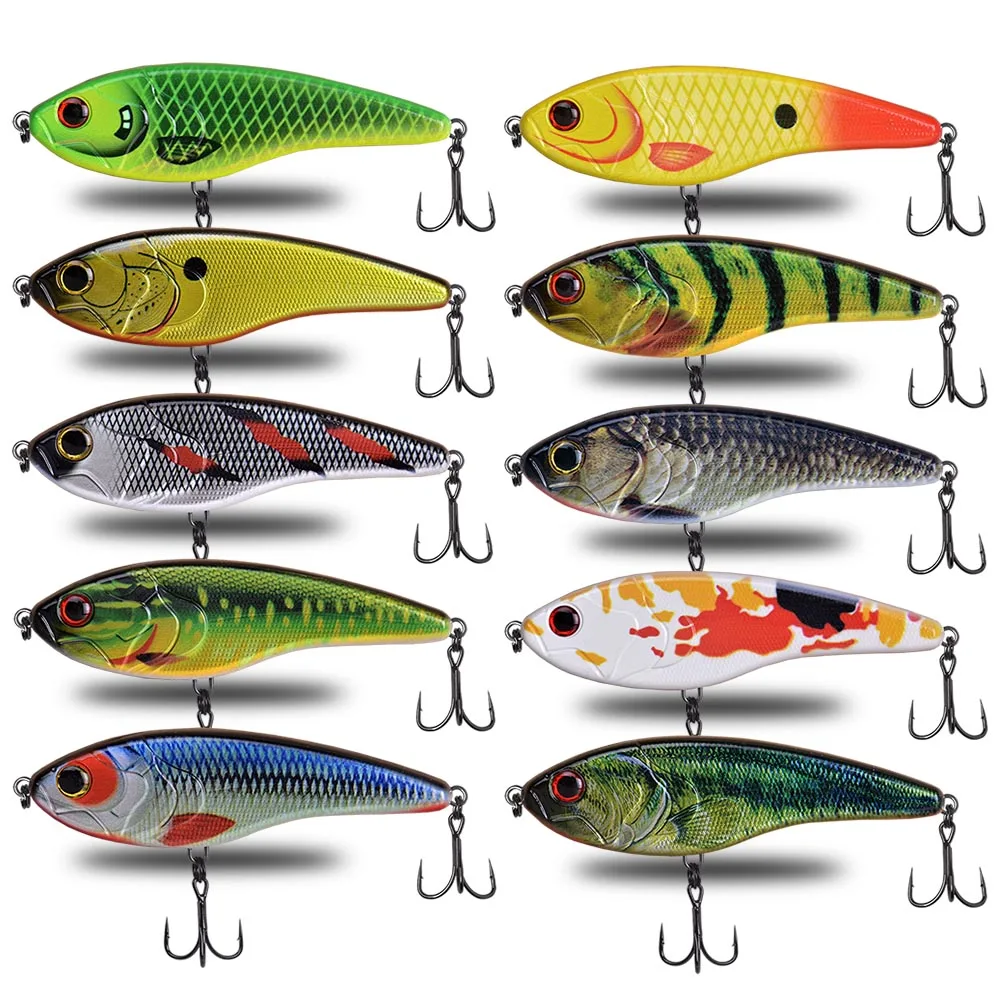 130mm 57g CF LURE 37 colores nuevos cebos Jerk calientes aparejos de señuelo de Pesca de hundimiento lento para Lucio Pesca lubina cebos jerk almiñados anzuelos de calidad