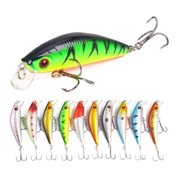 Crankbait Minnow con ojos 3D - Senuelo plastico duro 70mm 8g