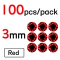 3mm Red 100pcs