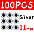 100pcs 11mm Silver