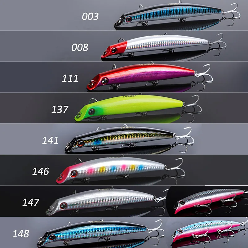 Noeby Sasuke-señuelo de pesca flotante, pececillo, 120mm, 16g, Jerkbait de fundición larga, Wobbler, cebo duro Artificial, Señuelos de Pesca de lubina - imagen 3