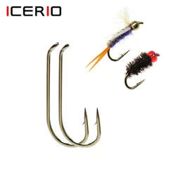 ICERIO Gancho Estándar para Moscas - Húmedas y Secas (8-22) de pesca