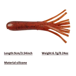 Señuelo tubular blando lubina 9cm 6,7g siliconado