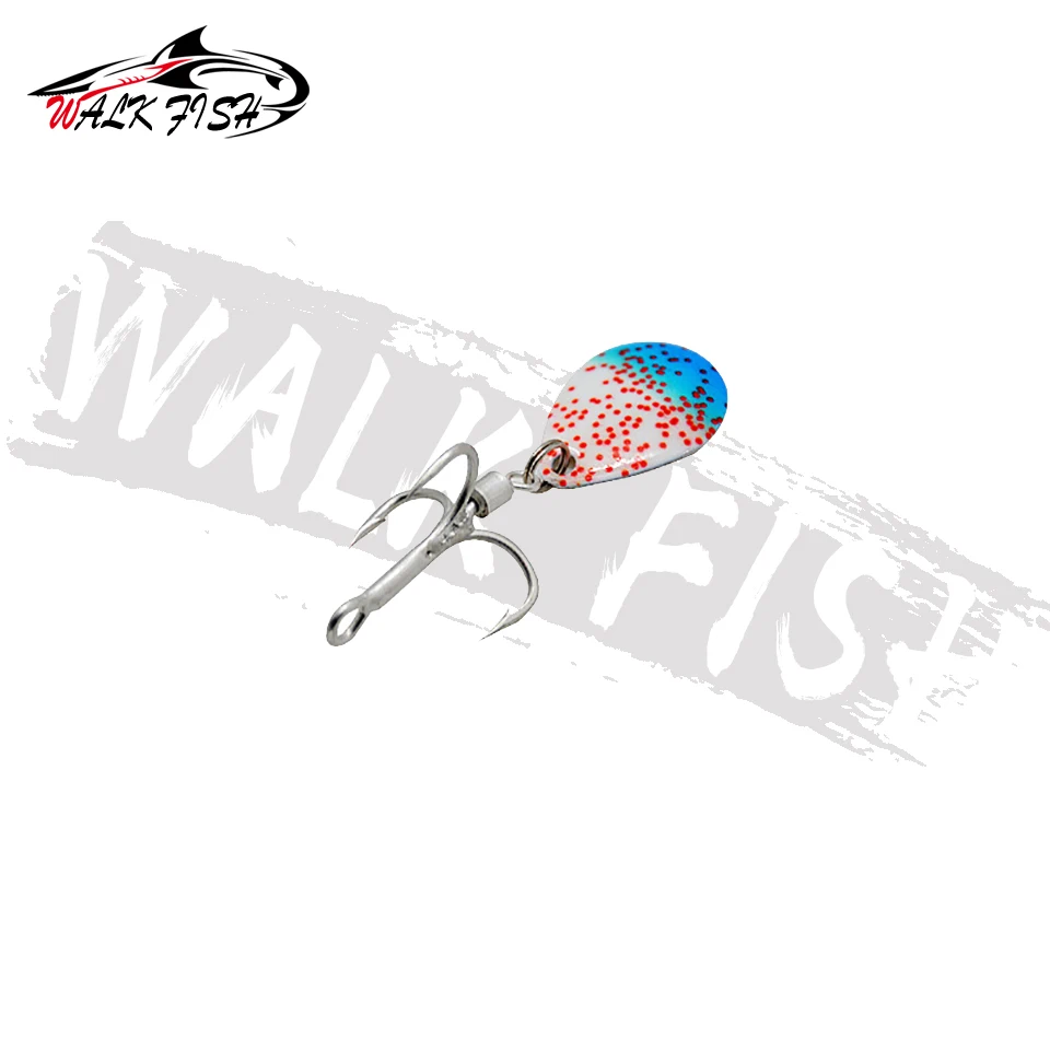 WALK FISH-anzuelo triple de pesca, 1 unidad, acero al carbono, vibración reforzada, lentejuelas rotativas, aparejos de agua dulce de mar - imagen 5