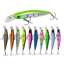 Señuelo de pesca de pececillos, cebo Artificial duro, ojos 3D, 10cm/9,4g, aparejos de pesca, 1 piezas