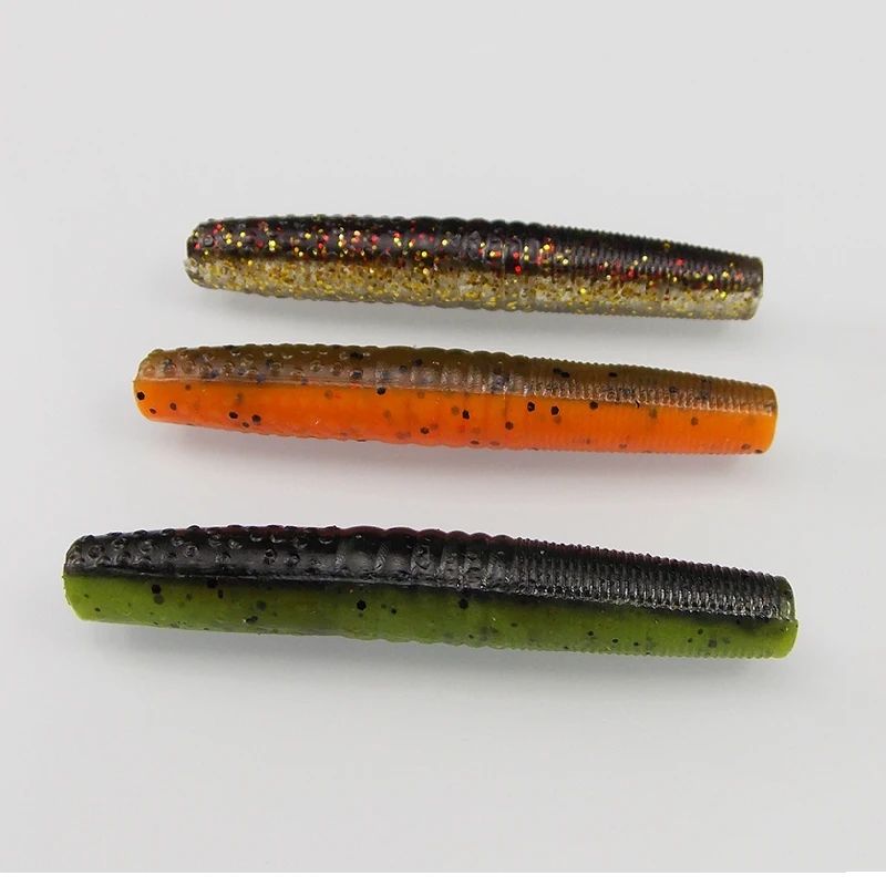 KESFISHING-cebo de pesca Artificial de plástico suave, gusano fino, 65mm, 4g, pesca de lubina, Ned Jigging, el mejor señuelo - imagen 5