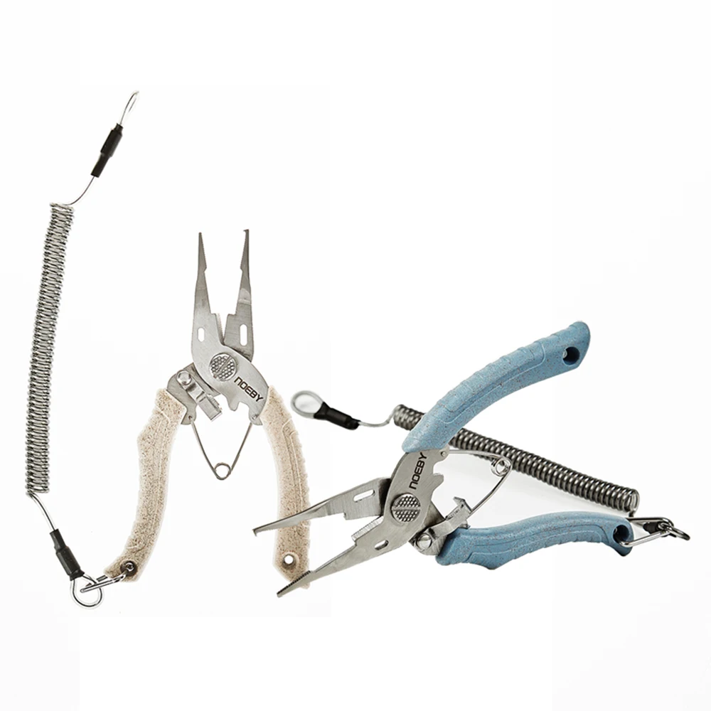 NOEBY-accesorios de pesca, Mini alicates, herramienta para un pequeño anillo deslizante de señuelos, alicates de pesca de acero inoxidable, Cortador de línea trenzada - imagen 3