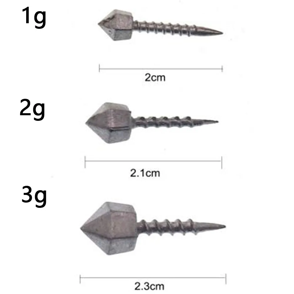 Peso de inserción de cebo blando, accesorios de gusano de pesca, 1g, 2g, 3g, 10 unidades por lote - imagen 2