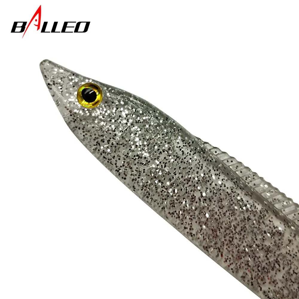 Balleo 2 uds/señuelo de pesca 15cm/22cm/29cm cola de pelo grande suave Swim Anguila cebo suave aparejos de pesca - imagen 4