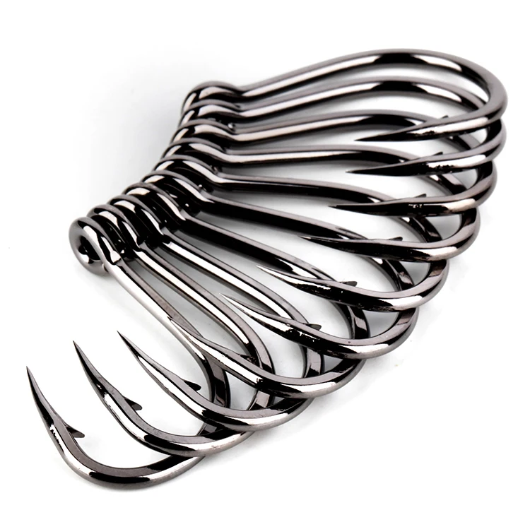 Anzuelos de pesca Mustad, anzuelo negro, mar gigante de aceite sureño, anzuelo de púas, caliente, anzuelo de carpa 10827NP-BN, 1 # , 1/0 -12/0 - imagen 4