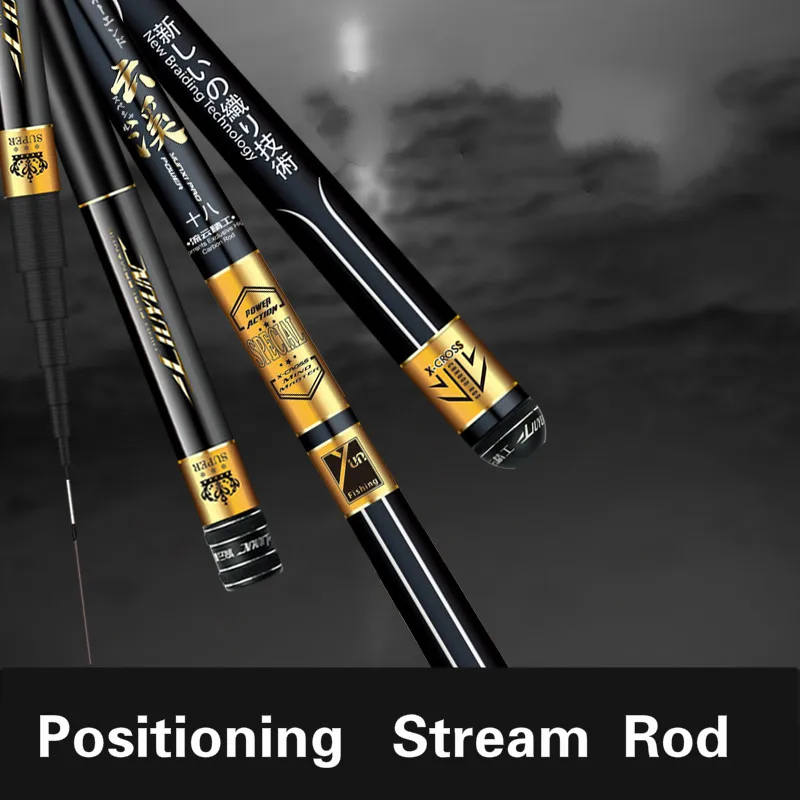 Caña De pescar De fibra De carbono, equipo De Pesca con posicionamiento, Secciones cortas, 3,6 M, 4,5 M, 5,4 M, 6,3 M - imagen 4