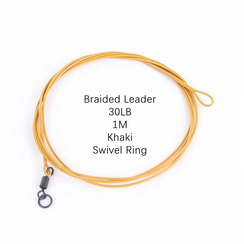 Mosodo-sedal de pesca de carpa de 1M, sedal de guía trenzado de 30lb con cambio rápido, líder giratorio, anzuelo, juego de sedal de pesca de carpa, aparejos - imagen 5