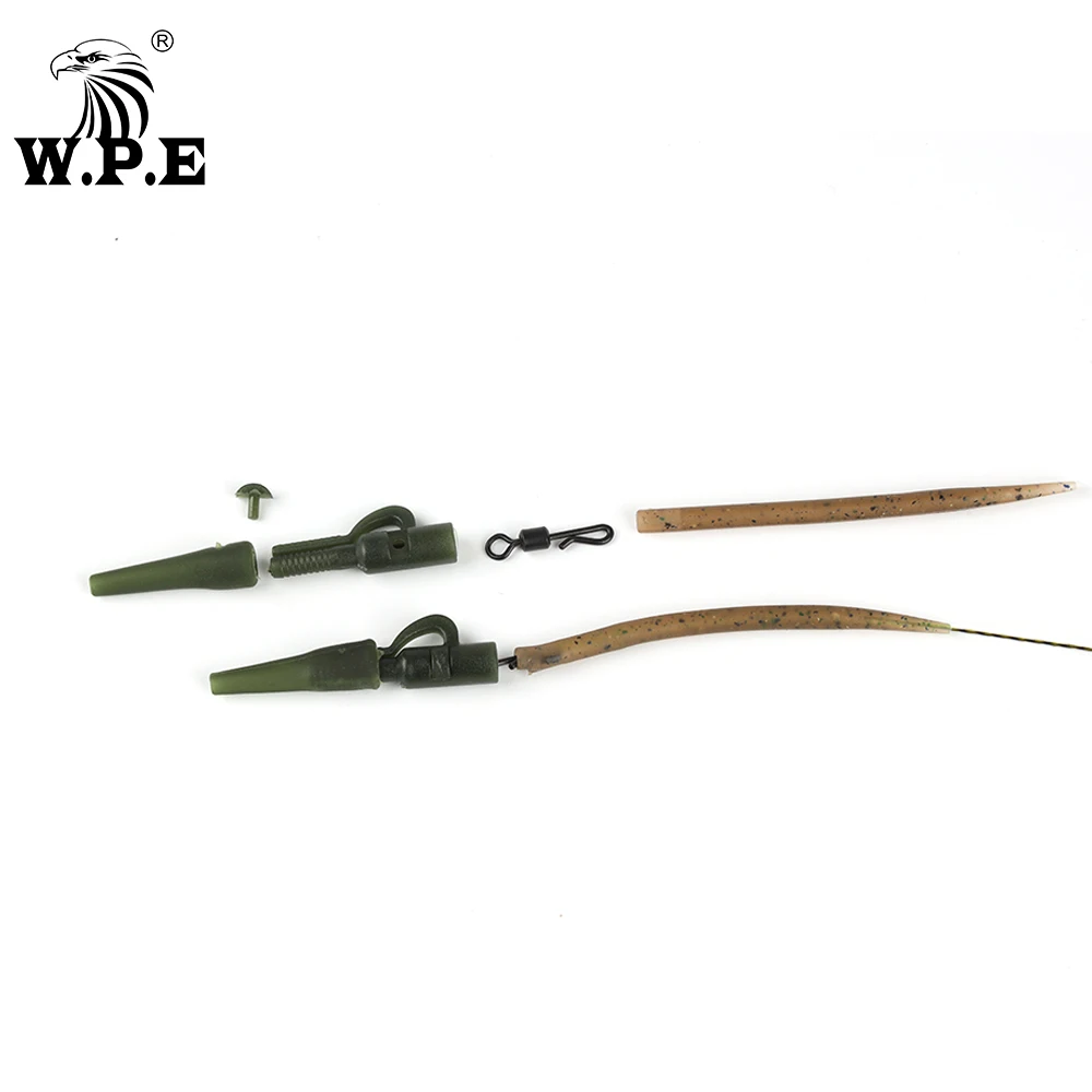W.P.E, 1 Juego/10/20/30/50 Uds., funda para anzuelo de Pesca de carpa, accesorios de Pesca de carpa de goma antienredos, aparejos terminales, aparejo para el cabello, Pesca - imagen 3