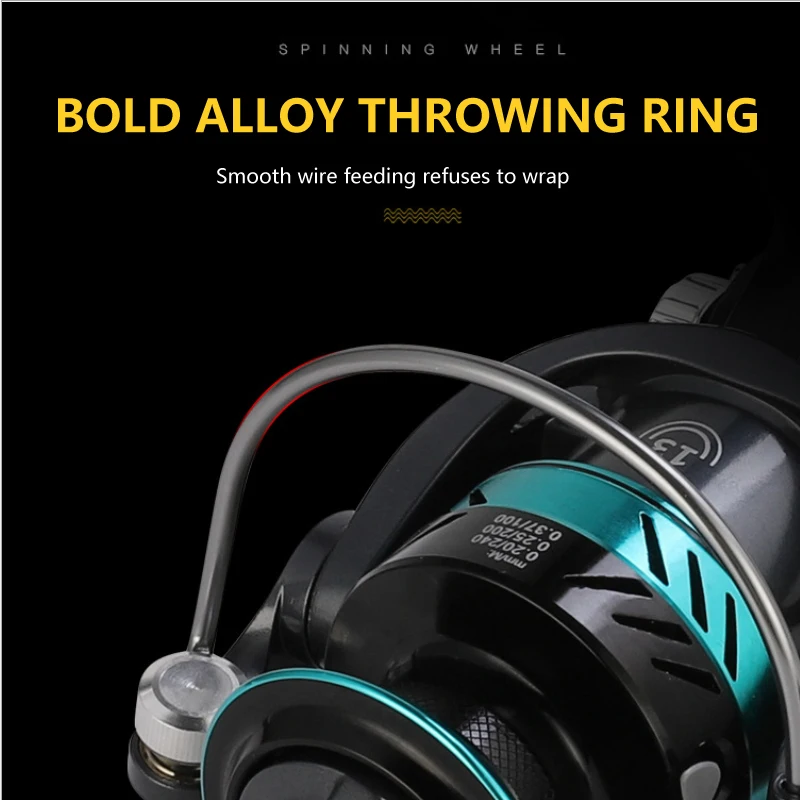 GLS-Rueda de pesca giratoria, carrete de pesca de aleación de aluminio intercambiable, izquierda/derecha, serie DK 1000-7000, relación de transmisión 5,2: 1 - imagen 4