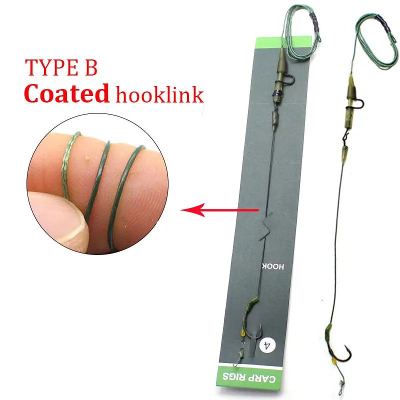 Aparejos de Pesca de carpa, accesorios de equipo de Pesca, aparejos de enlace de gancho con púas, tamaño 2 #4 #6 #8 - imagen 3