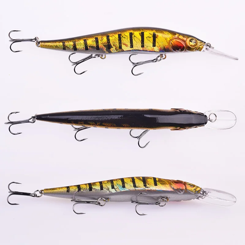 Señuelos de Pesca de pececillos, cebo duro flotante, 16g Wobblers 13,5 cm, cebos artificiales con anzuelos triples, aparejos de carpa, 1 ud. - imagen 4