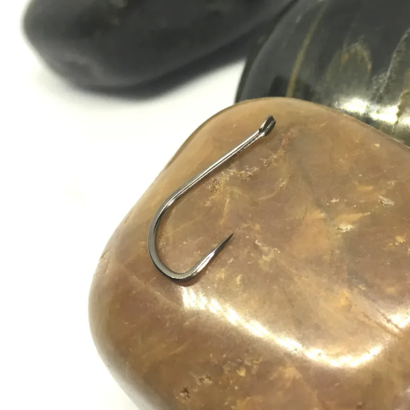 500 Uds aleación de titanio ninguno púas anzuelos de Pesca con mosca súper ligero manga negra anzuelo Jig head accesorios de Pesca de carpa Pesca - imagen 3