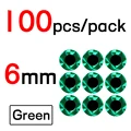6mm Green 100pcs