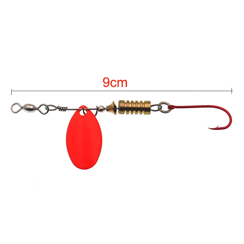 4 Uds señuelo de pesca Spinnerbait Señuelos de pesca de Metal con anzuelos individuales rojos señuelo de Jigging cebos de señuelo de pesca de trucha 5g 7g - imagen 3
