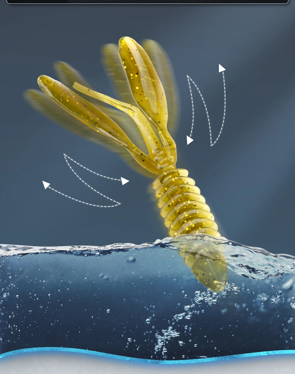 Señuelo MEREDITH en acción mostrando movimiento natural