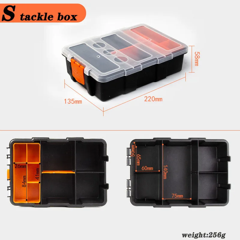 Caja de aparejos de pesca de gran capacidad, accesorios de pesca, caja de almacenamiento de herramientas, anzuelo, señuelo, caja de cebo falso, suministros de pesca - imagen 3