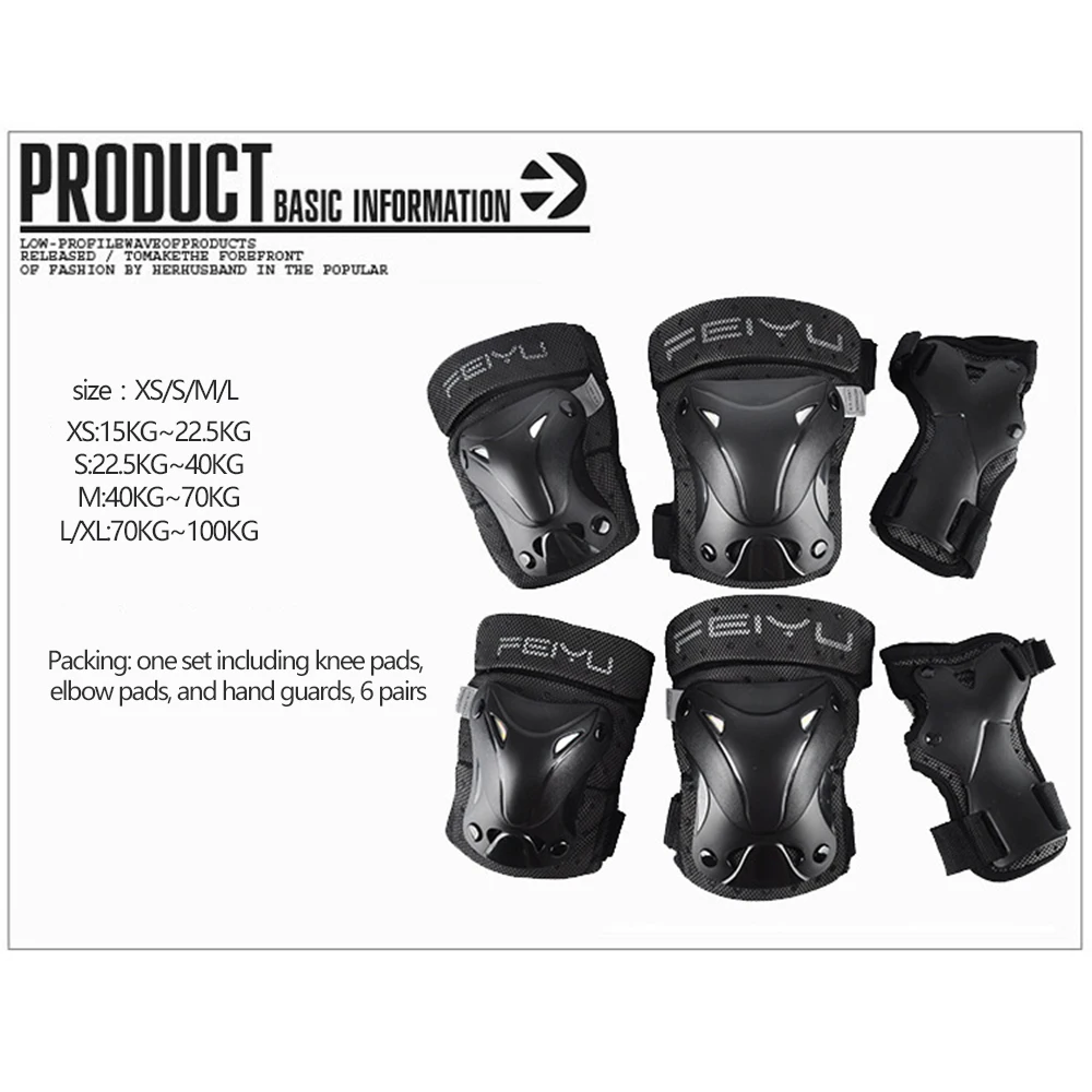 Conjunto de equipo de protección para niños y adultos, rodilleras para casco de patinaje, coderas, protectores de mano para muñeca, ciclismo, escalada en roca, 6 unids/set por Set - imagen 2