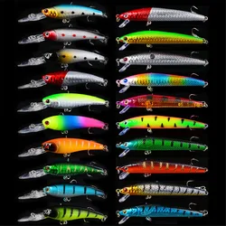Minnow Señuelos Crankbait Lubina – Ojos 3D Flotante para Agua Salada