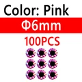100pcs 6mm Pink