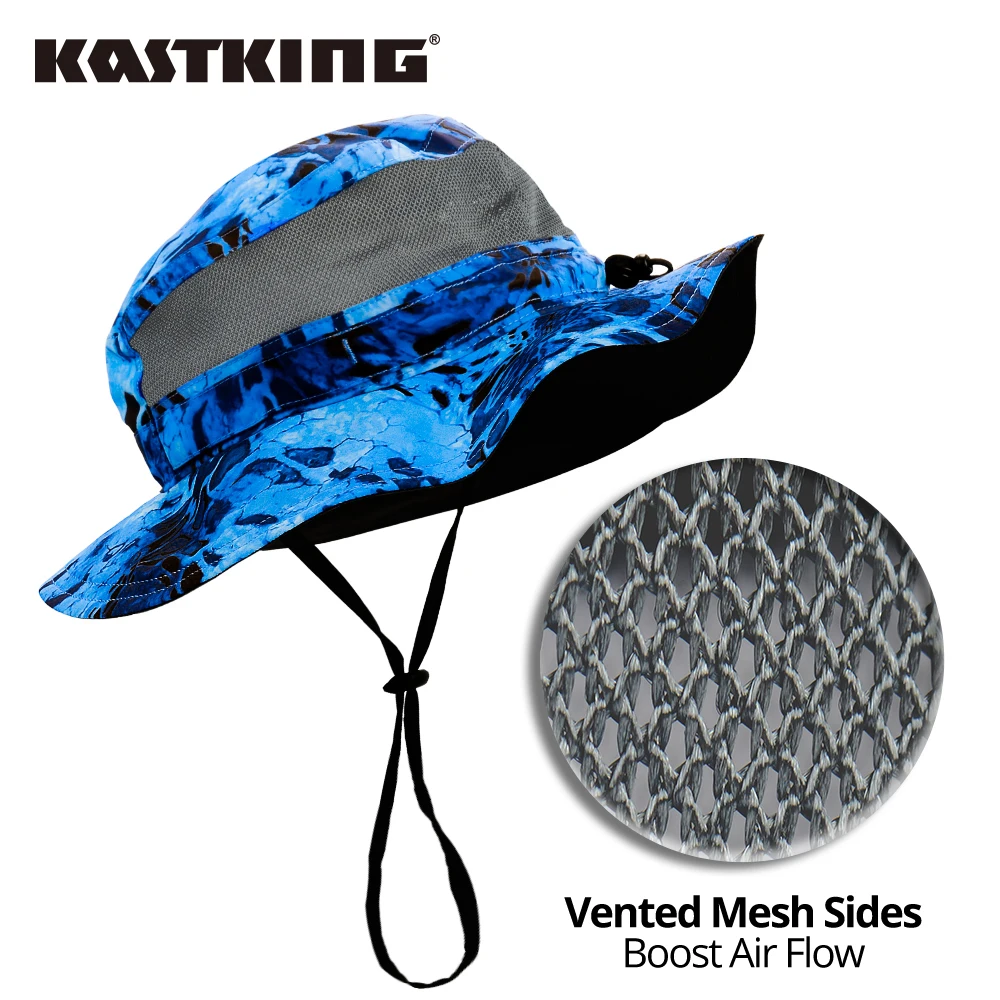 KastKing-Sombrero de pesca con protección solar, transpirable, para deportes al aire libre, con correa ajustable para la barbilla, ropa de pesca - imagen 3