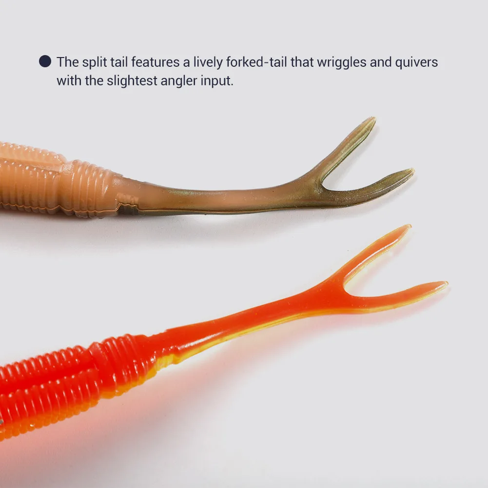 NOEBY-Pin Tail Jig suave de silicona, Wobblers artificiales, Swimbait Bass Fishing, señuelo de pesca, Craws Wobblers, 7,5 cm, 10 cm, 12,5 cm - imagen 5