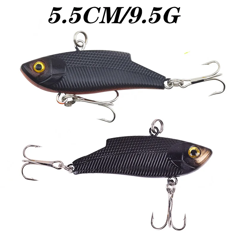 Señuelo duro de Pesca en hielo para invierno, cebo de plástico Artificial Wobbler con anzuelo triple, vibración VIB, 5,5 cm, 9,5g, 1 ud. - imagen 2