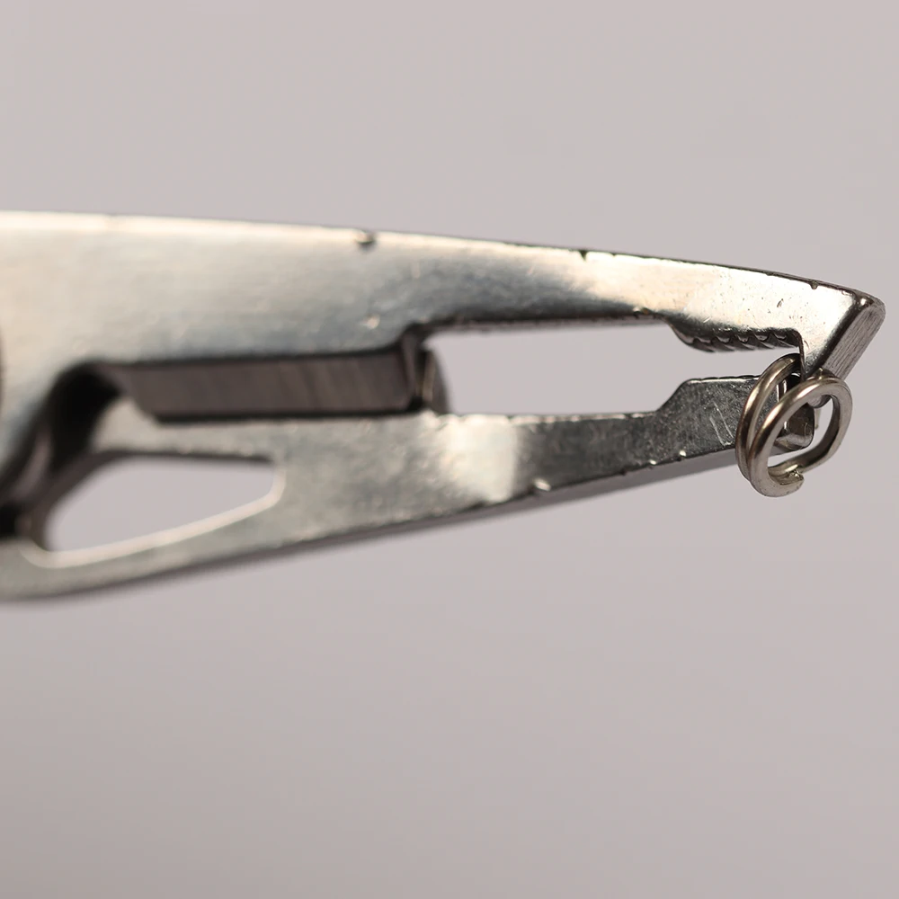 Alicates de pesca de boca curvada de acero inoxidable, tijeras de pesca multifuncionales, vigorosos, alicate de corte de línea de pesca - imagen 4