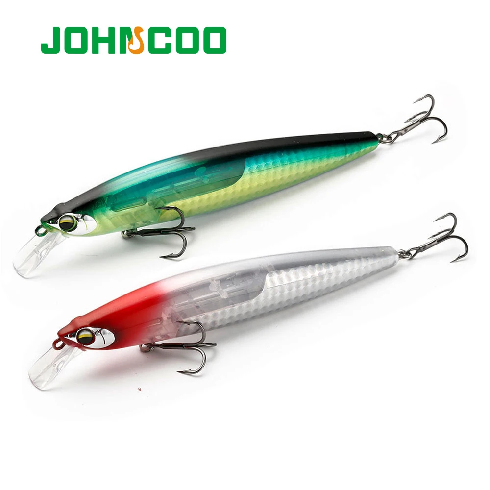 JOHNCOO pececillo flotante 130mm 18,5g cebo duro de fundición larga hoja de Flash Wobbler señuelo de pesca señuelo de lubina - imagen 3