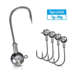 Banshee-anzuelos de pesca de 1g/2g/5g/7g/14g/20g, señuelo suave, lote de 5 unidades