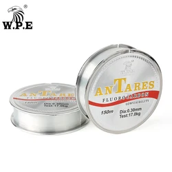 W.P.E ANTEROS-sedal de pesca con revestimiento de fluorocarbono, 150m, 0,20mm-0,60mm, 10kg-41kg, fibra de carbono para pesca de carpa