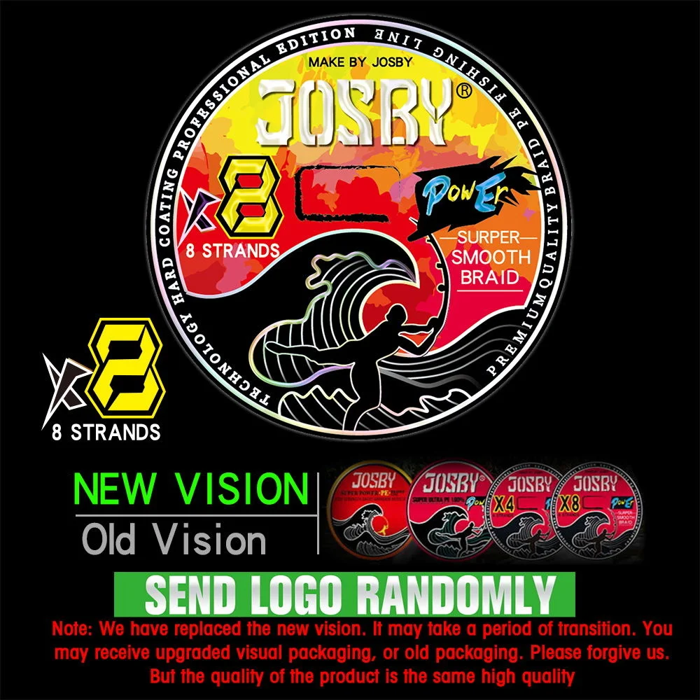JOSBY-sedal de pesca flotante trenzada, 8 hebras, superfuerte, Japón, 300M, 500M, 1000M, 100M, multifilamento - imagen 5