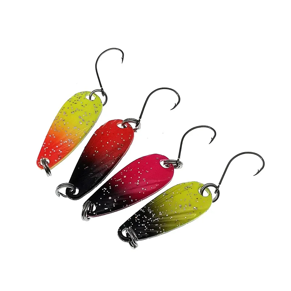 Señuelo tipo cuchara giratoria para Pesca de trucha, 3g, señuelos de Metal de cobre, anzuelo único, cebo duro Artificial, 1 Uds. - imagen 2