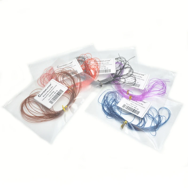 5 bolsas/paquete elástico redondo costilla atado de moscas serpentinas de ninfa materiales de Bonefish 10 colores 0,6mm atado de moscas líneas de hielo para envolver - imagen 5