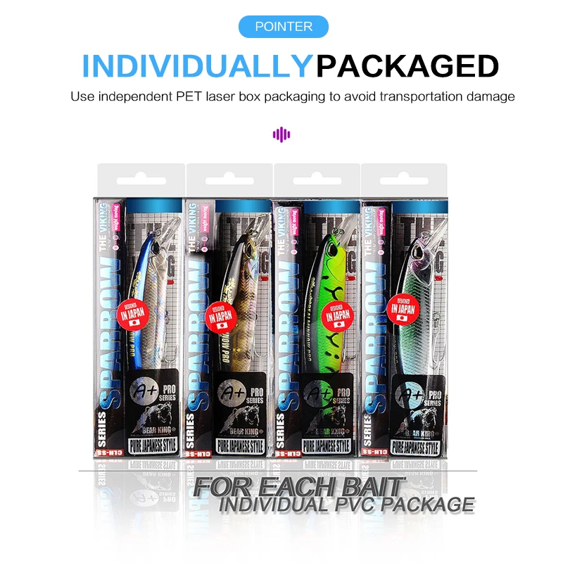 Bearking 1 Uds Minnow señuelo de pesca láser cebo Artificial duro ojos 3D 10cm 14,5g Wobblers de pesca Crankbait Minnows
