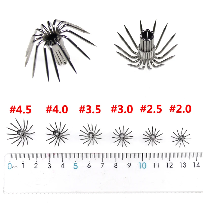 Anzuelos de paraguas para pesca, anzuelos de calamar para el mar, 20 unidades, 2,0 #-4,5 # - imagen 3