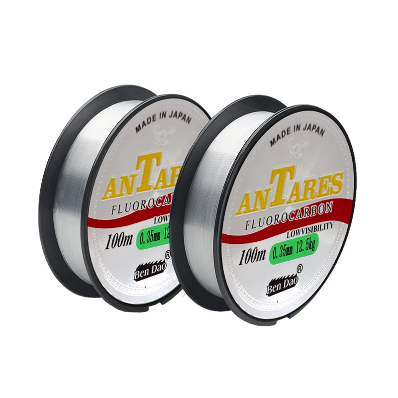 Línea de pesca recubierta de fluorocarbono de 100m, monofilamento súper fuerte, alambre de pesca de nailon, Material japonés para accesorios de pesca de carpa