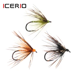 ICERIO-señuelo suave para pesca de trucha, cebo para mosca húmeda, Tenkara Nymph, 6 uds., #12
